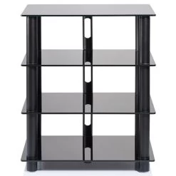 NorStone Epur 4 Schwarz Satin HiFi Rack