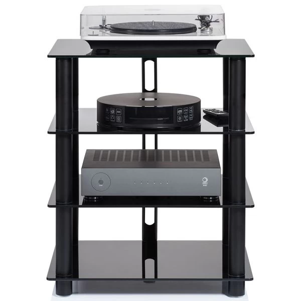 NorStone Epur 4 Schwarz Satin HiFi Rack 4 NorStone Epur 4 Schwarz Satin HiFi Rack – Bild 2