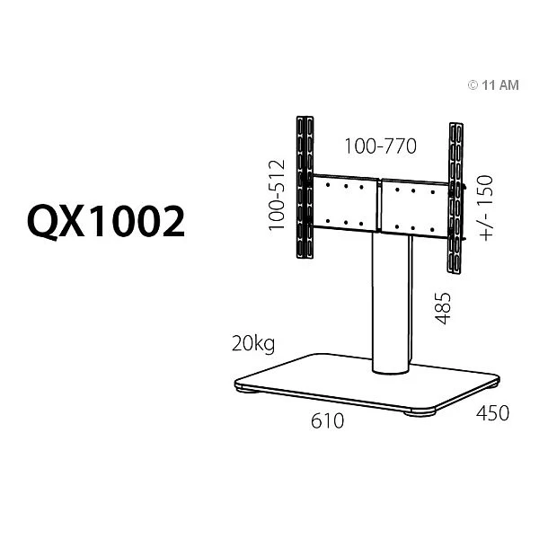 Spectral Floor QX1002 Schwarzglas- ( Ohne Rollen Mit Filzgleiter) 4 Spectral Floor QX1002 Schwarzglas- ( Ohne Rollen Mit Filzgleiter) – Bild 2