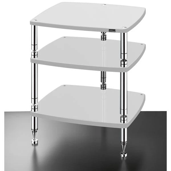 Solidsteel HS-3 - TV-Möbel Mit 3 Tablaren Weiss Glänzend 3 Solidsteel HS-3 - TV-Möbel Mit 3 Tablaren Weiss Glänzend