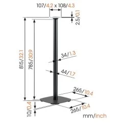 Vogels Standfuss Für Formation Flex -3C Shop web version 8153060 sound6301 dimensions image black 148946 972x1185